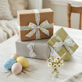 Farbenfrohe Niedliche Retro Sommer Blume Art Patte Satinband