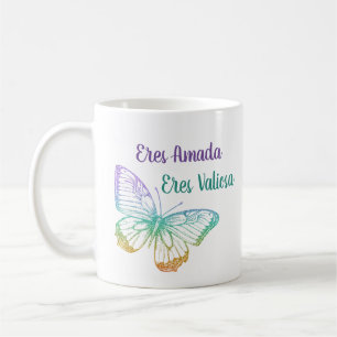 Farbenfrohe Niedliche Schmetterlinge Christlich Kaffeetasse