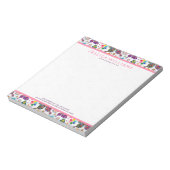 Farbenfrohe Niedliche Schmetterlinge und Muster fü Notizblock (Rotiert)