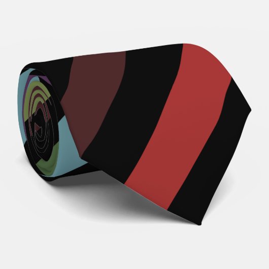 Farbenfrohe Niedliche Streifenmuster Krawatte (Gerollt)