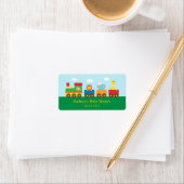 Farbenfrohe Niedliche Tiere Schulung Kinderdusche  Adressaufkleber (Insitu)