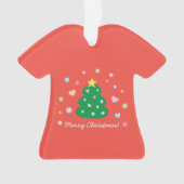 Farbenfrohe Niedliche Weihnachtsbaume Ornament (Vorderseite)