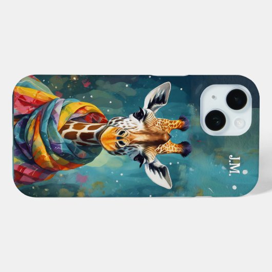 Farbenfrohe Niedliche Whimsical Giraffe Case-Mate iPhone Hülle (Rückseite (Horizontal))