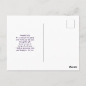 Farbenfrohe Niedliche Whimsikvögel Vielen Dank Postkarte (Rückseite)