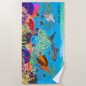 Farbenfrohe Ningaloo Reef Seefahrt Strandtuch (Vorderseite)