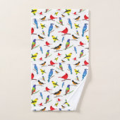 Farbenfrohe nordamerikanische Vogelmuster Badhandtuch Set (Handtuch)