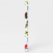 Farbenfrohe nordamerikanische Vogelmuster iPhone Hülle (Rechte Seite)