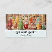 Farbenfrohe Nostalgie Candy Store Visitenkarte (Vorderseite)