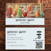 Farbenfrohe Nostalgie Candy Store Visitenkarte