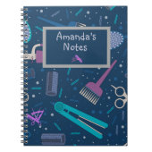 Farbenfrohe Notebook-Features Haarstyling-Tools Notizblock (Vorderseite)
