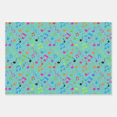 Farbenfrohe Notengestaltung Geschenkpapier Set (Vorderseite)