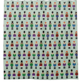 Farbenfrohe Nussknacker Duschvorhang