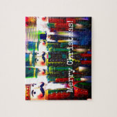 Farbenfrohe Nutcracker Soldaten frohen Weihnachten Puzzle (Vertikal)