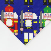 Farbenfrohe Nutcracker Soldatinnen Weihnachten Fleecedecke (Ecke)