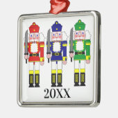 Farbenfrohe Nutcracker Soldatinnen Weihnachten Ornament Aus Metall (Links)