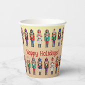 Farbenfrohe Nutcrackers Toyotys Pappbecher (Rückseite)