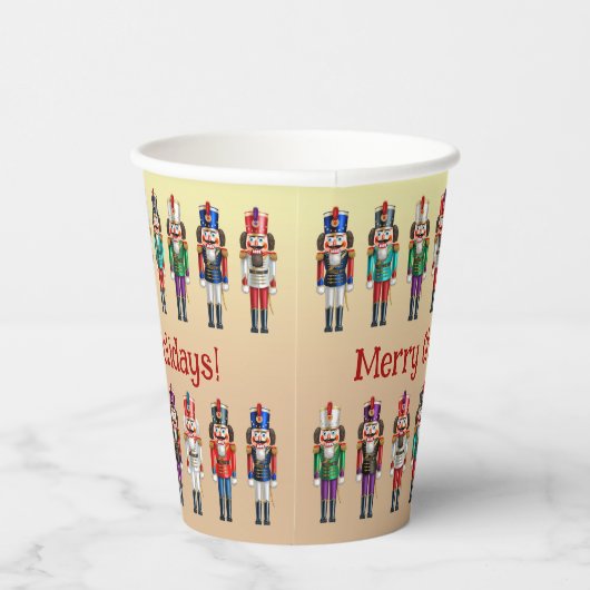 Farbenfrohe Nutcrackers Toyotys Pappbecher (Rechts)