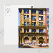 Farbenfrohe NYC Streetcorner Postkarte (Vorne/Hinten)
