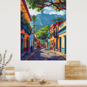 Farbenfrohe Oaxaca Folk Kunst, Dichtung und Musik Poster (Küche)