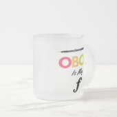Farbenfrohe Oboe ist meine forte Oboist Funny Coff Mattglastasse (VorderseiteRechts)