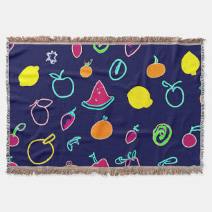 Farbenfrohe Obst-Fantasia-Design Decke