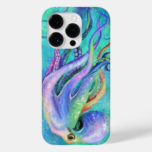 Farbenfrohe Octopus iPhone Case (Rückseite)