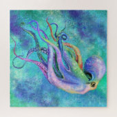 Farbenfrohe Octopus Puzzleteil Puzzle (Horizontal)
