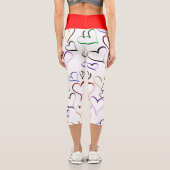 Farbenfrohe offene Herzen Capri Leggings (Rückseite)