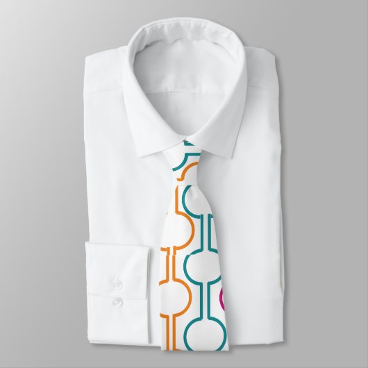 Farbenfrohe offene Kreise Neck Tie Krawatte (Gebunden)