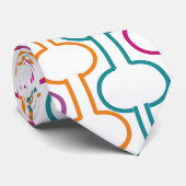 Farbenfrohe offene Kreise Neck Tie Krawatte (Gerollt)