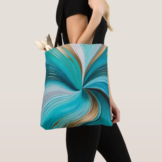 Farbenfrohe Ölfarbe Kunst Tasche (Von Nahem)