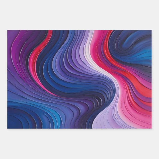 Farbenfrohe Ölgemälde - Papiertüten Geschenkpapier Set (Vorderseite 2)