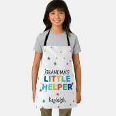 Farbenfrohe Oma's Kleine Helferin | Name der Kinde Schürze (Insitu)