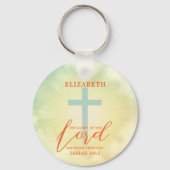 Farbenfrohe Ombre Cross Scripting Personalisiert Schlüsselanhänger (Vorderseite)