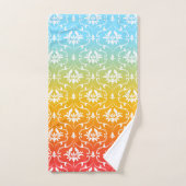 Farbenfrohe Ombre & Damask Badhandtuch Set (Handtuch)