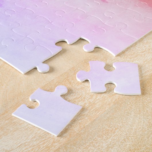 Farbenfrohe Ombre Gradient Monogram Puzzle (Seite)