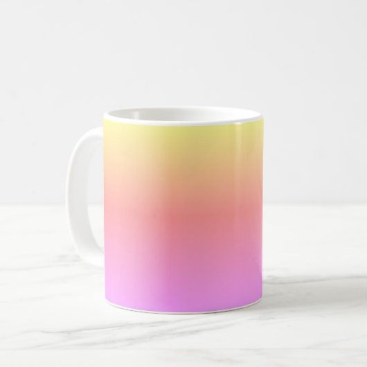 Farbenfrohe Ombré Regenbogen Pink Lila 4Jane Kaffeetasse (Vorderseite Links)