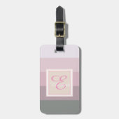 Farbenfrohe Ombre Streifen Monogram Personalisiert Gepäckanhänger (Vorderseite vertikal)