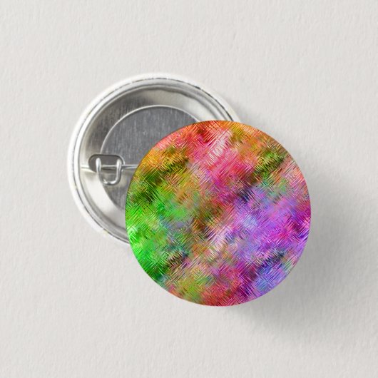 Farbenfrohe Opal Glassy Textur Button (Vorne & Hinten)