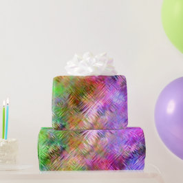 Farbenfrohe Opal Glassy Textur Geschenkpapier
