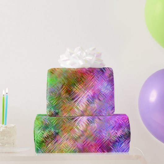 Farbenfrohe Opal Glassy Textur Geschenkpapier (Partygeschenke)