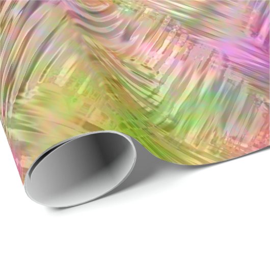 Farbenfrohe Opal Glassy Textur Geschenkpapier (Rolleneckpunkt)
