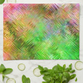 Farbenfrohe Opal Glassy Textur Geschirrtuch (Gefaltet)