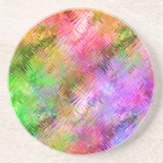 Farbenfrohe Opal Glassy Textur Getränkeuntersetzer (Vorne)