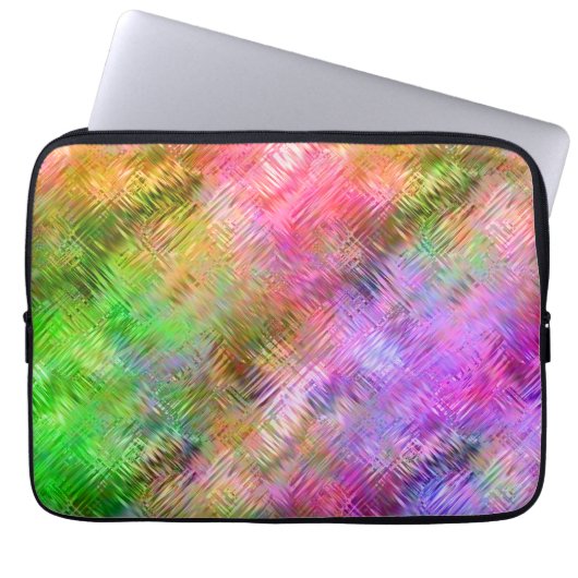 Farbenfrohe Opal Glassy Textur Laptopschutzhülle (Vorderseite)