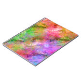 Farbenfrohe Opal Glassy Textur Notizblock (Linke Seite)