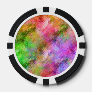 Farbenfrohe Opal Glassy Textur Pokerchips
