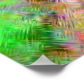 Farbenfrohe Opal Glassy Textur Poster (Ecke)