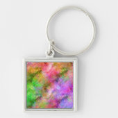 Farbenfrohe Opal Glassy Textur Schlüsselanhänger (Vorne)