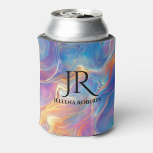 Farbenfrohe Opal-Strudel-Marmor-Textur Dosenkühler